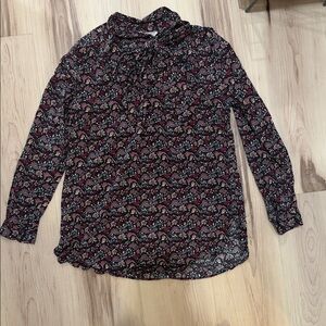 Floral Loft Top with Tie